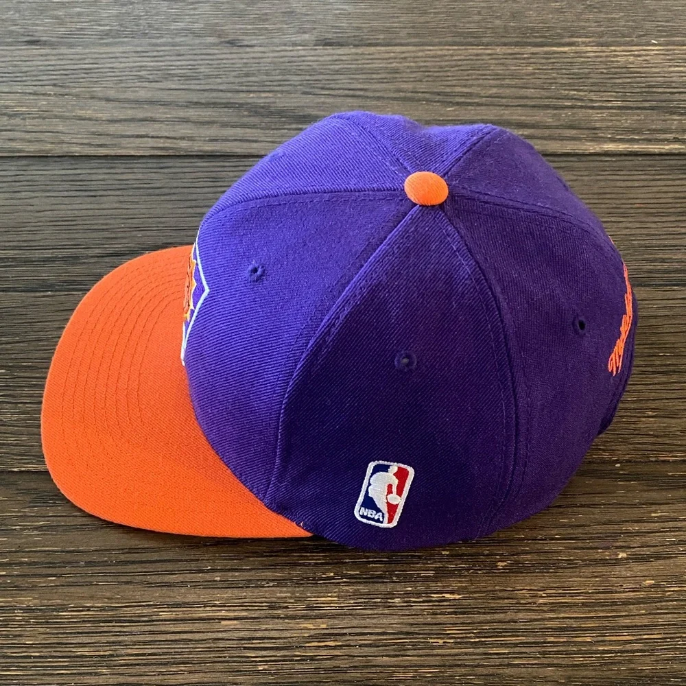 Phoenix Suns Hat Snap Back Purple Orange Mitchell & Ness NBA Hardwood Classics